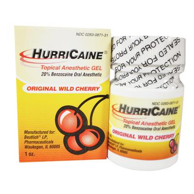 Oral Pain Relief HurriCaine® 20% Strength Benzocaine Oral Gel 1 oz. by Beutlich Inc.  ID 0283-0871-31